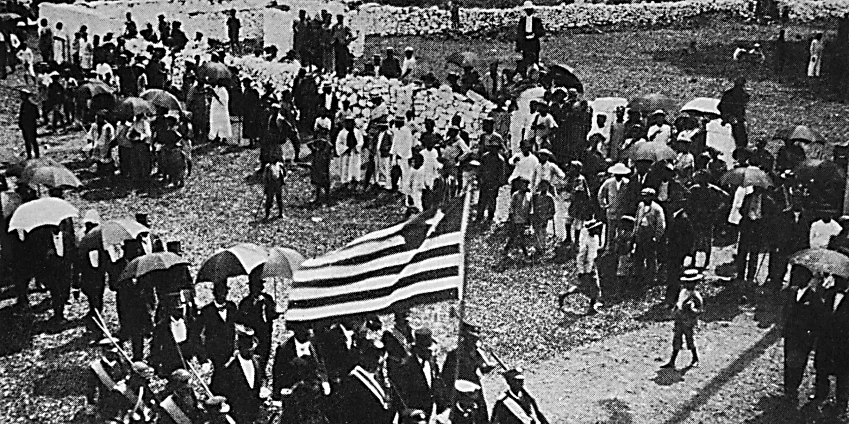 Historical flag parade in Liberia